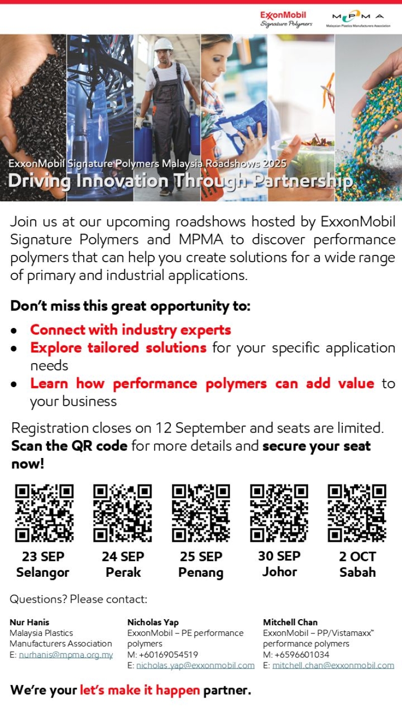 EXXONMOBIL SIGNATURE POLYMERS MALAYSIA SABAH ROADSHOW 2025 