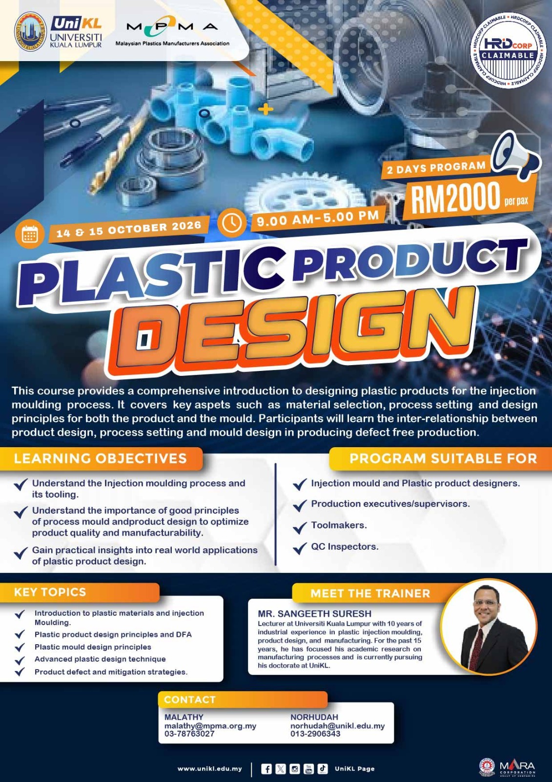 TRAINING: PLASTIC PRODUCT DESIGN TRAINING PROGRAMME